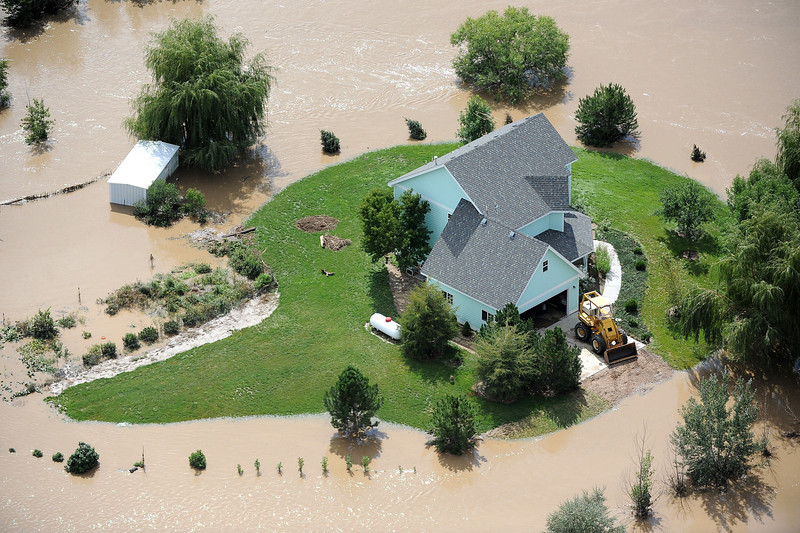 Aerial Views from Weld County Colorado during the massive 2013 Flooding